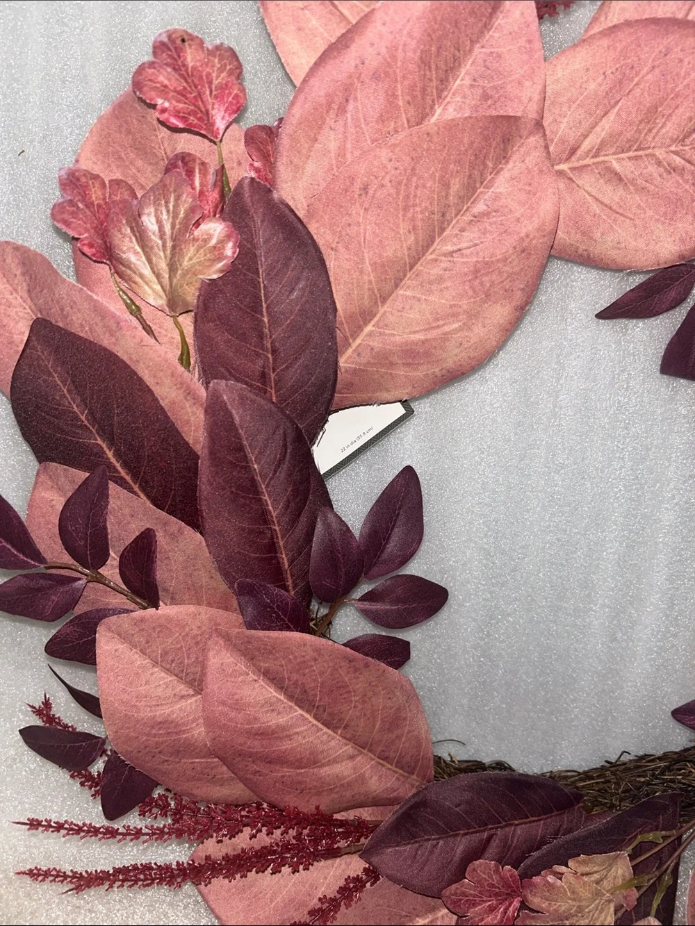 Threshold 22” Mauve and Deep Plum Foliage Holiday Wreath